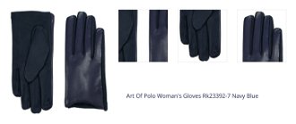 Art Of Polo Woman's Gloves Rk23392-7 Navy Blue 1