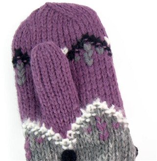 Art Of Polo Woman's Gloves Rkq042-3 Grey/Violet 6