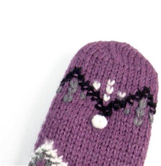 Art Of Polo Woman's Gloves Rkq042-3 Grey/Violet 7