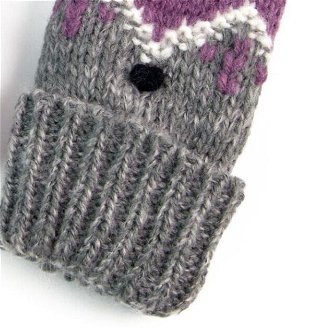 Art Of Polo Woman's Gloves Rkq042-3 Grey/Violet 9