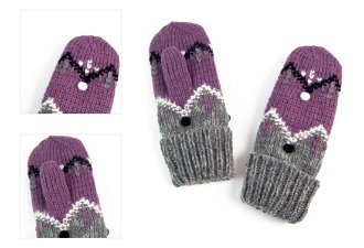 Art Of Polo Woman's Gloves Rkq042-3 Grey/Violet 4
