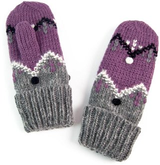 Art Of Polo Woman's Gloves Rkq042-3 Grey/Violet 2