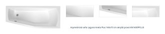 Asymetrická vaňa Laguna Aneta Plus 160x70 cm akrylát pravá AN1600PPLUS 1