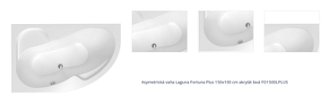 Asymetrická vaňa Laguna Fortuna Plus 150x100 cm akrylát ľavá FO1500LPLUS 1