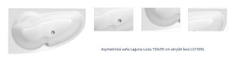 Asymetrická vaňa Laguna Luiza 150x95 cm akrylát ľavá LU1500L 1