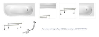 Asymetrická vaňa Laguna Rajka 170x72,5 cm akrylát pravá SIKOVRAJ170PAPN 1