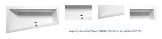 Asymetrická vaňa Polysan ANDRA 170x90 cm akrylát ľavá 81111S 1