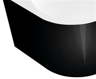 Asymetrická vaňa Polysan ASTRA 160x75 cm akrylát pravá čierno/biela 34611MB 8