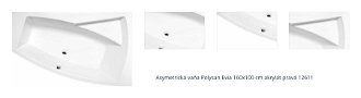 Asymetrická vaňa Polysan Evia 160x100 cm akrylát pravá 12611 1