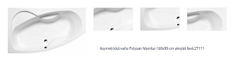 Asymetrická vaňa Polysan Mamba 160x95 cm akrylát ľavá 27111 1
