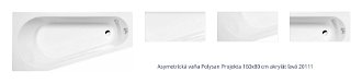 Asymetrická vaňa Polysan Projekta 160x80 cm akrylát ľavá 20111 1
