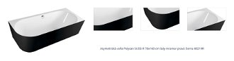 Asymetrická vaňa Polysan SUSSI R 70x160 cm liaty mramor pravá čierna 80219R 1