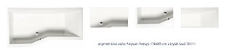 Asymetrická vaňa Polysan Versys 170x85 cm akrylát ľavá 70111 1