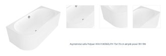 Asymetrická vaňa Polysan VIVA R MONOLITH 75x170 cm akrylát pravá 78119M 1