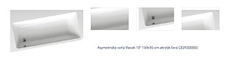 Asymetrická vaňa Ravak 10° 160x95 cm akrylát ľavá C831000000 1