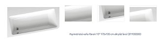 Asymetrická vaňa Ravak 10° 170x100 cm akrylát ľavá C811000000 1