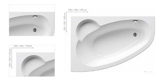 Asymetrická vaňa Ravak Asymmetric 160x105 cm akrylát ľavá C461000000 4