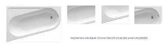 Asymetrická vaňa Ravak Chrome 160x105 cm akrylát pravá CA61000000 1