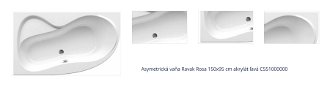 Asymetrická vaňa Ravak Rosa 150x95 cm akrylát ľavá C551000000 1
