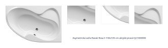 Asymetrická vaňa Ravak Rosa II 150x105 cm akrylát pravá CJ21000000 1