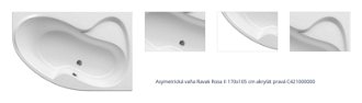 Asymetrická vaňa Ravak Rosa II 170x105 cm akrylát pravá C421000000 1