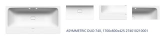 ASYMMETRIC DUO 740, 1700x800x425 274010210001 1