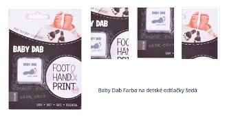 Baby Dab Farba na detské odtlačky šedá,BABY DAB Farba na detské odtlačky - šedá 1