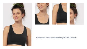 Bambusová mäkká podprsenka Key LBT 005 Čierna XL 1