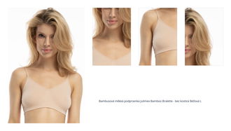 Bambusová mäkká podprsenka Julimex Bamboo Bralette - bez kostice Béžová L 1