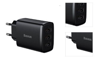 Baseus Compact Charger 3U 17W, black 3