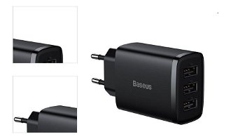 Baseus Compact Charger 3U 17W, black 4