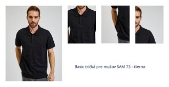 Basic tričká pre mužov SAM 73 - čierna 1