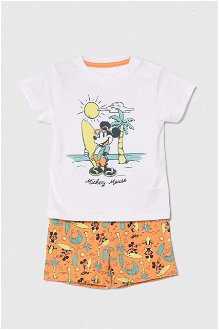 Bavlnené detské pyžamko zippy x Disney biela farba, vzorovaná