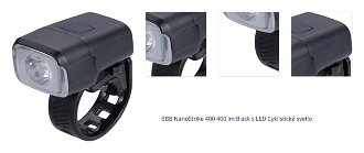 BBB NanoStrike 400 400 lm Black s LED Cyklistické svetlo 1