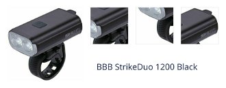 BBB StrikeDuo 1200 1200 lm Black Cyklistické svetlo 1
