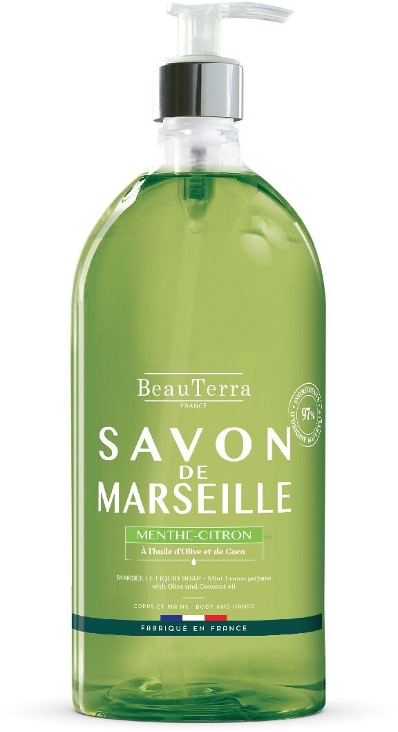 Beauterra Marseille Liquid Soap Mint Lemon 1l