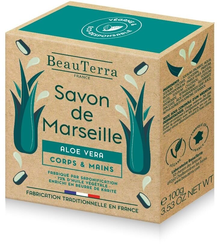 Beauterra Marseille Solid Soap Aloe Vera 100g