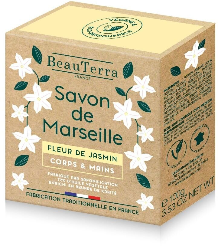 Beauterra Marseille Solid Soap Jasmine Flower 100g