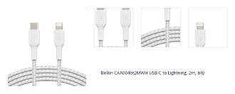 Belkin CAA004bt2MWH USB-C to Lightning, 2m, bílý 1