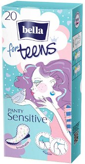 BELLA For Teens slipové vložky Sensitive 20 kusov v balení