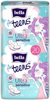 BELLA For Teens Ultra Sensitive Hygienické vložky s krídielkami 20 ks 2