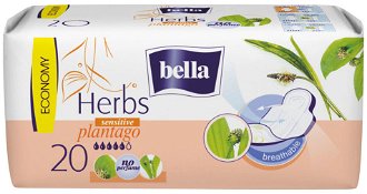 BELLA Herbs Plantago Hygienické vložky s krídelkami 20 ks 2