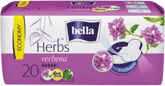 BELLA Herbs Verbena Hygienické vložky s krídelkami 20 kusov