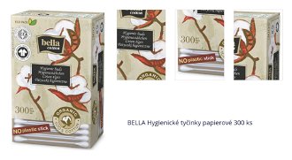 BELLA Hygienické tyčinky papierové 300 ks 1