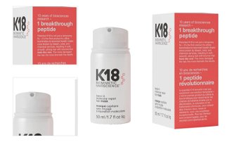 Bezoplachová maska pre obnovu poškodených vlasov K18 Hair Molecular Repair Mask - 50 ml (K-18-10230) + darček zadarmo 4