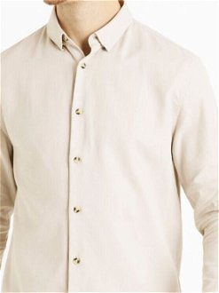 Béžová pánska košeľa Celio Datexture 5