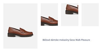 Béžové dámske mokasíny Geox Walk Pleasure 1