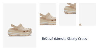 Béžové dámske šľapky Crocs 1