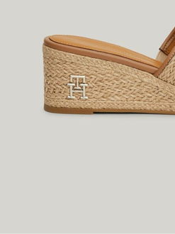 Béžové dámske šľapky na kline Tommy Hilfiger Rope Wedge 8