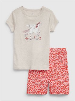 Béžové detské krátke pyžamo organic GAP